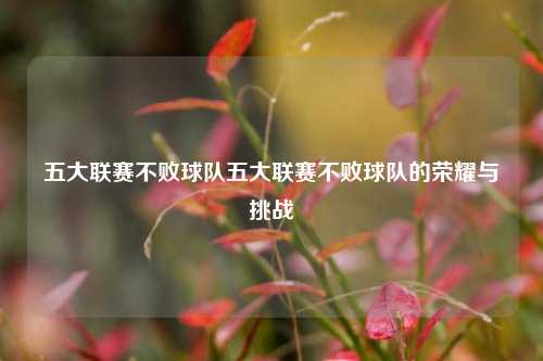 五大联赛不败球队五大联赛不败球队的荣耀与挑战