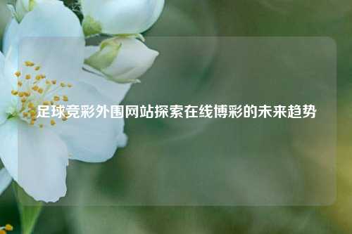 足球竞彩外围网站探索在线博彩的未来趋势