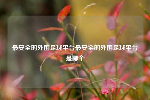 最安全的外围足球平台最安全的外围足球平台是哪个
