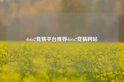 dota2竞猜平台推荐dota2竞猜网站