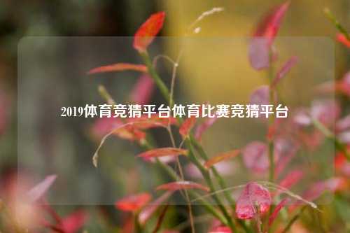 2019体育竞猜平台体育比赛竞猜平台