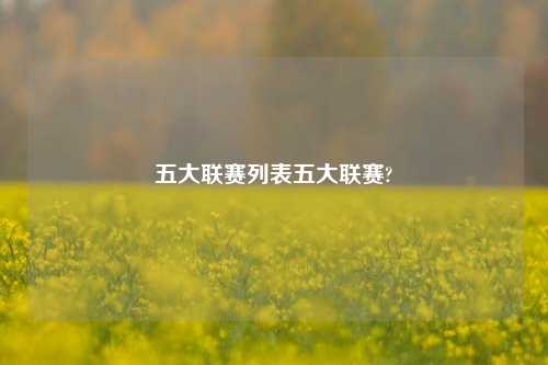 五大联赛列表五大联赛?